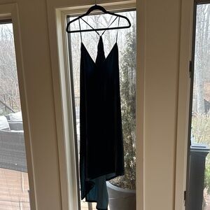 Elegant Dark Teal Halter Dress